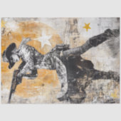 Decoupage Poster Western Cowgirl Sheriff Tissuepapier (Voorkant)