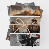 Decoupage Proud Firefighters American Flag  Inpakpapier Vel (In situ)