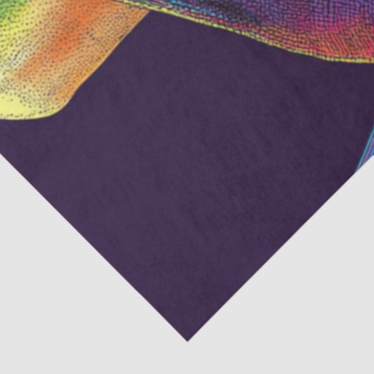 Decoupage Psychedelic Cowboy Skeleton Halloween Tissuepapier (Detail)