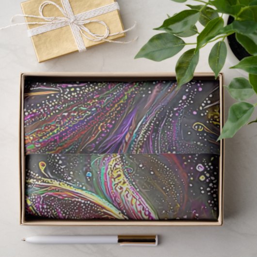 Decoupage Psychedelic Whimsical Easter Rabbit Tissuepapier (Geschenk)