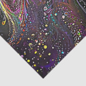 Decoupage Psychedelic Whimsical Easter Rabbit Tissuepapier (Detail)