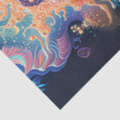 Decoupage psychedelische Abstracte levendige kunst Tissuepapier (Detail)