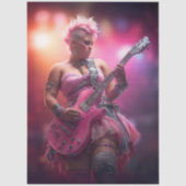 Decoupage Punk Rocker Pink Tissuepapier (Voorkant)
