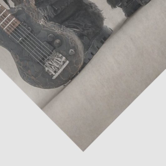 Decoupage Punk Sheep Fur Feather Funk Band Tissuepapier (Detail)