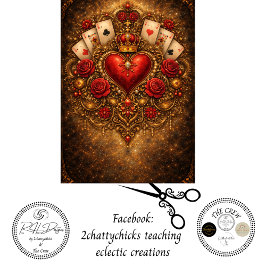 Decoupage Queen of Hearts  Enchanted Adventures  Tissuepapier