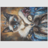 Decoupage Queen Siamese Cat Tissuepapier (Voorkant)