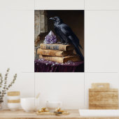 Decoupage raaf en amethist gothisch poster (Keuken)