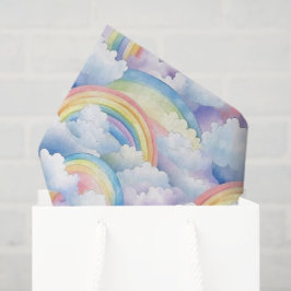 Decoupage Rainbow Waterverf Verjaardag Tissuepapier