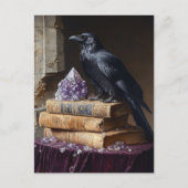 Decoupage Raven en Amethyst Gothic Briefkaart (Voorkant)