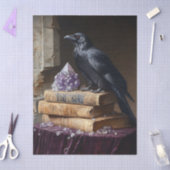 Decoupage Raven en Amethyst Gothic Tissuepapier (Craft)