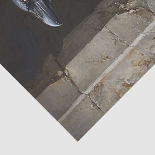 Decoupage Raven en Amethyst Gothic Tissuepapier (Detail)