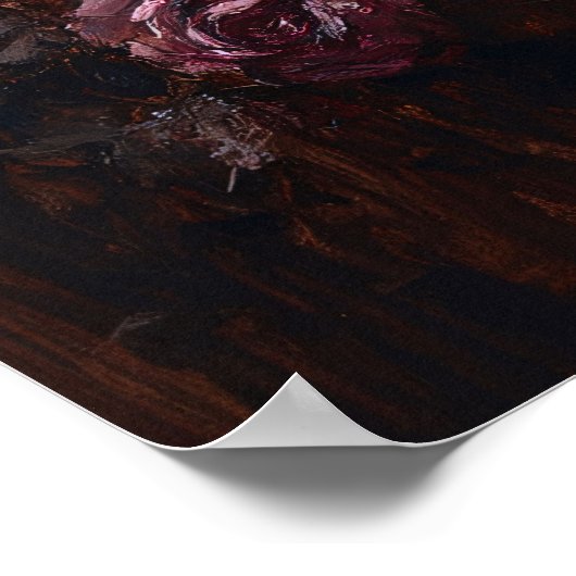 Decoupage Raven on Skull with Candles Poster (Hoek)