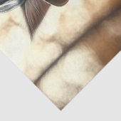 Decoupage Rebellious Cat Leather Jacket is Duw Tissuepapier (Detail)