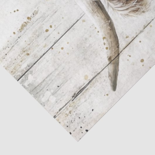 Decoupage Red Barn Highland Koe Bloemenveld Tissuepapier (Detail)