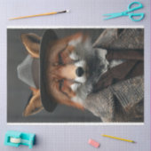 Decoupage Red Fox Business Suit Pet Tissuepapier (Craft)