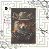 Decoupage Red Fox Steampunk Bandito Tissuepapier