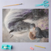 Decoupage Red Headed Boy & His Majestic Horse Tissuepapier (Craft)