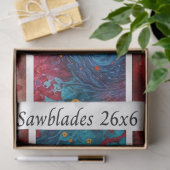 Decoupage Red Poppy Butterfly Woman Cosmic Handsaw Tissuepapier (Geschenk)