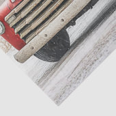 Decoupage Red Truck & Barn Farm Winter Scene Tissuepapier (Detail)