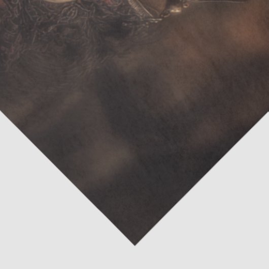 Decoupage Redheaded Gothic Good Witch  Tissuepapier (Detail)