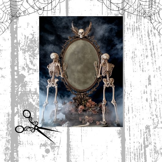 Decoupage Reflecties van de Vergeten Skeletten Tissuepapier