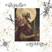 Decoupage Regal King Skeleton Gothic Elegance Tissuepapier
