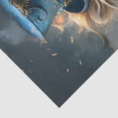 Decoupage Regal Lion Blue Suit Sophisticated Tissuepapier (Detail)