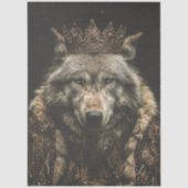 Decoupage Regal Royalty Wolf  Portrait Tissuepapier (Voorkant)