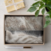 Decoupage Regal White Tiger Portrait Fantasy Nobel Tissuepapier (Geschenk)