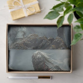 Decoupage Ridder op White Horse Gothic Rider Tissuepapier (Geschenk)