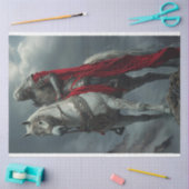 Decoupage Ridder op White Horse Gothic Rider Tissuepapier (Craft)