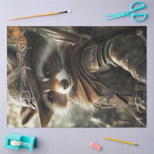 Decoupage Robin Hood Raccoon Woodland Hero Tissuepapier (Craft)