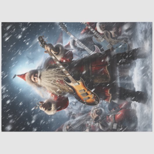 Decoupage Rock N Roll Sinterklaas Tissuepapier (Voorkant)