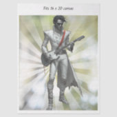 Decoupage Rock N Roll Star Retro 16x20 Canvas Tissuepapier (Voorkant)