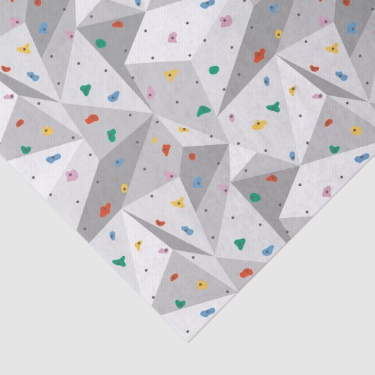 Decoupage Rock Wall Climbing Tissuepapier (Detail)