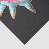 Decoupage Rockstar Chameleon Fur Feather Funk Band Tissuepapier (Detail)