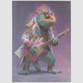 Decoupage Rockstar Chameleon Fur Feather Funk Band Tissuepapier (Voorkant)