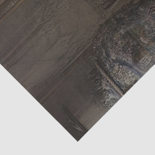 Decoupage Rococo Style Lady & Standaard Poedel Tissuepapier (Detail)