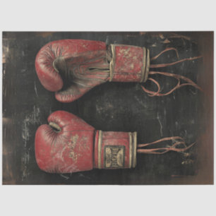 Decoupage  Rode Bokshandschoenen Poster Tissuepapier