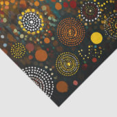 Decoupage Rode Kangoeroe Aboriginal Kunst Tissuepapier (Detail)
