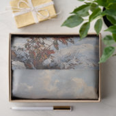 Decoupage Rode Overdekte Brug Winter Scene Tissuepapier (Geschenk)