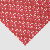 Decoupage rode tropische kerstpalmbomen tissuepapier (Detail)