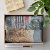 Decoupage  Rode Vrachtwagen Veldbloemen Tissuepapier (Geschenk)