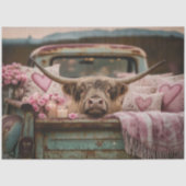 Decoupage Romantic Highland Vintage Valentine Day Tissuepapier (Voorkant)