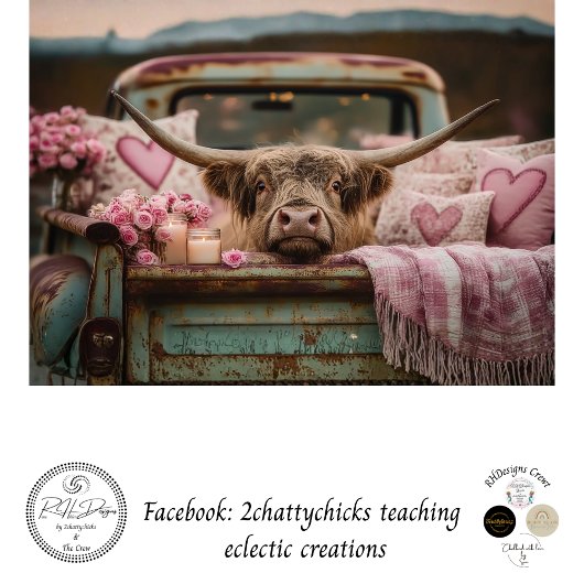 Decoupage Romantic Highland Vintage Valentine Day Tissuepapier