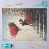 Decoupage romantische Valentijn paar in liefde Tissuepapier (Craft)