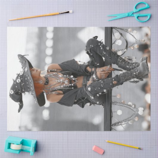 Decoupage roodharige zuster Punk Star Tissuepapier (Craft)