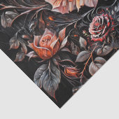 Decoupage - Roos galore op zwart - Tissuepapier (Detail)