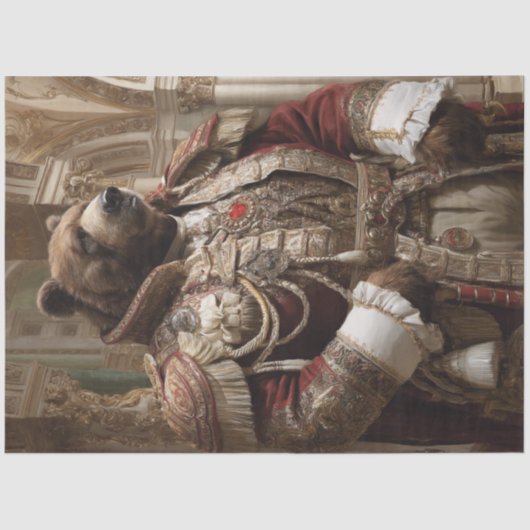 Decoupage Royal Beer Portrait Aristocratische Kost Tissuepapier (Voorkant)