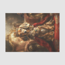 Decoupage Royal Crown Teckel Gouden Troon Tissuepapier